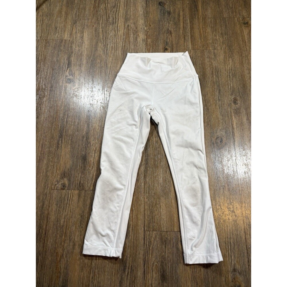 Lululemon Womens White Wunder Under Leggings Size 2 High Rise